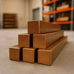 Квадрат бронзовый 125х125 мм БрАЖ9-4 прессованный полутвёрдый ГОСТ 1628-2019