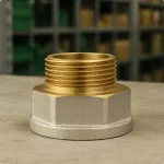 Переход латунный 2х1 50х25 мм под пайку CuZn39Pb3
